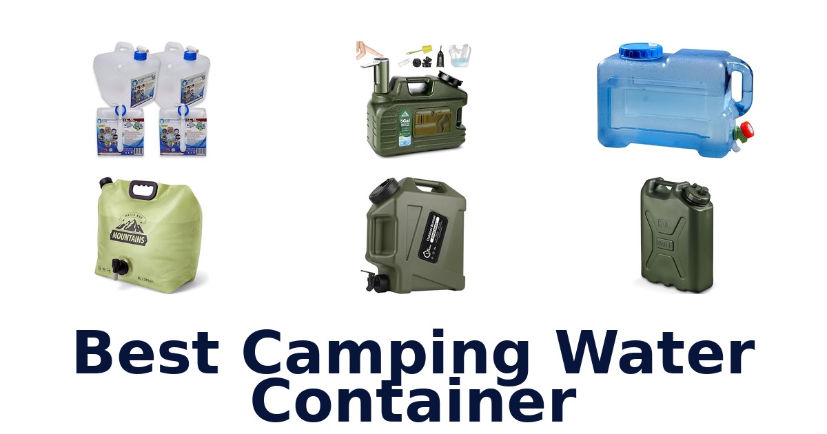 best camping water container