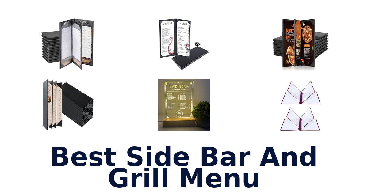 best side bar and grill menu