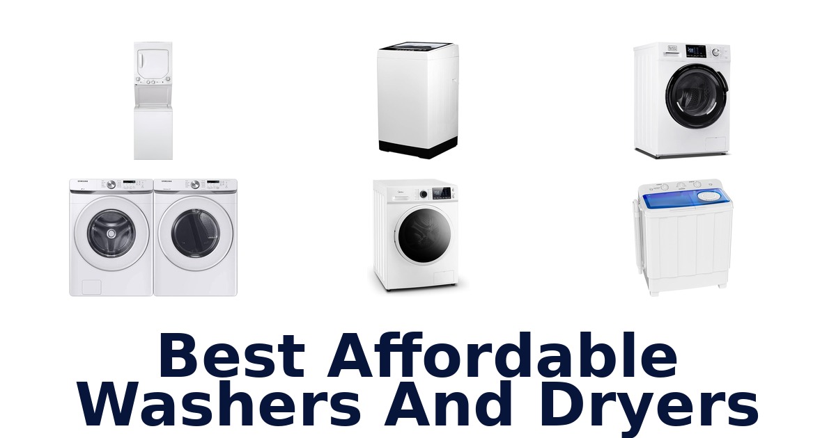 best affordable washers and dryers