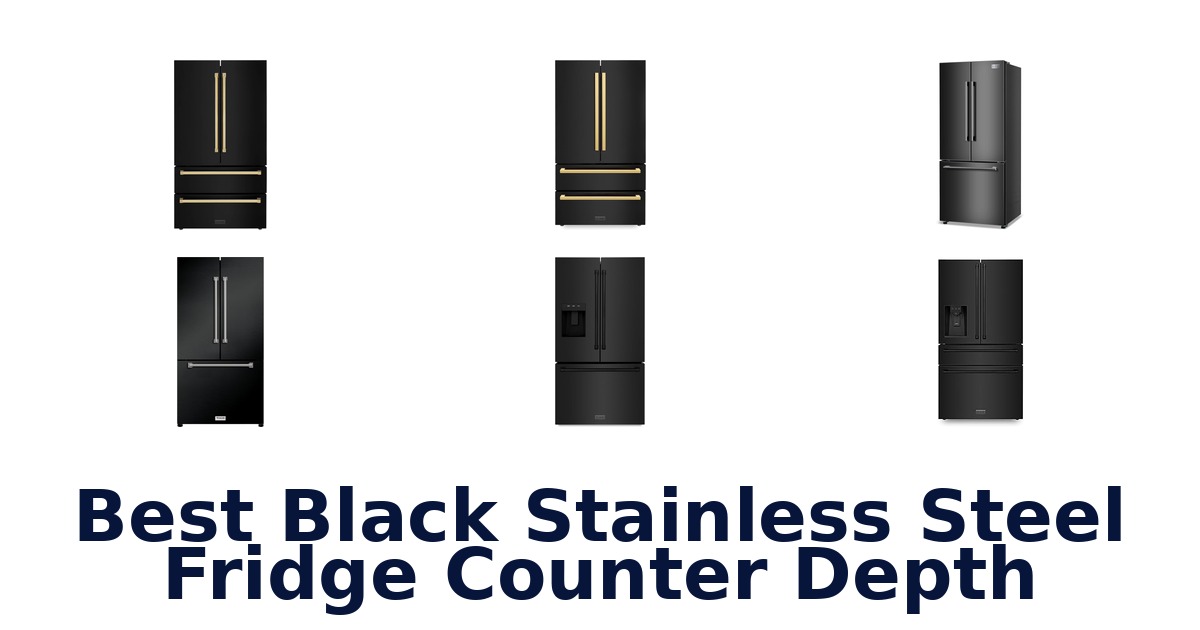 best black stainless steel fridge counter depth