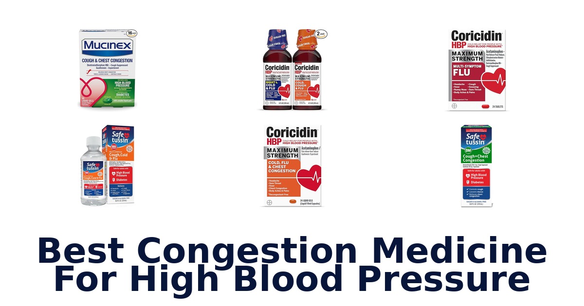 best congestion medicine for high blood pressure