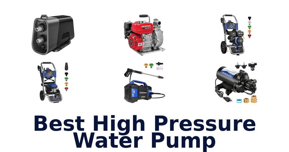 best high pressure water pump