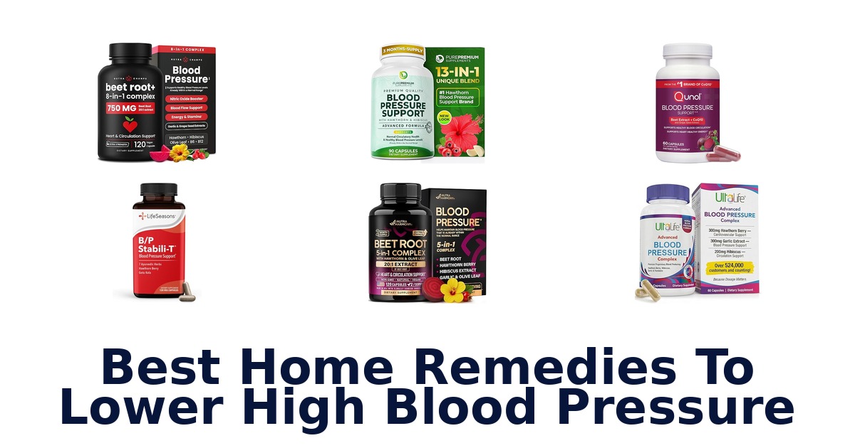 best home remedies to lower high blood pressure