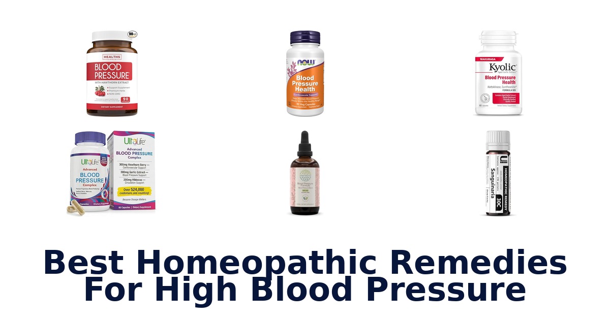 best homeopathic remedies for high blood pressure
