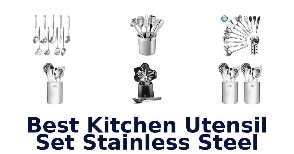 best kitchen utensil set stainless steel