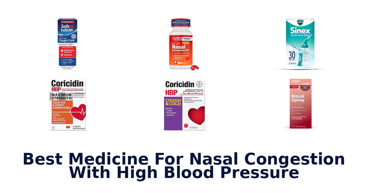 best medicine for nasal congestion with high blood pressure