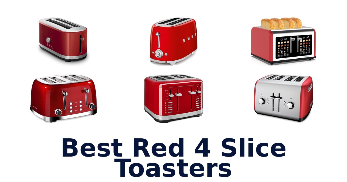 best red 4 slice toasters
