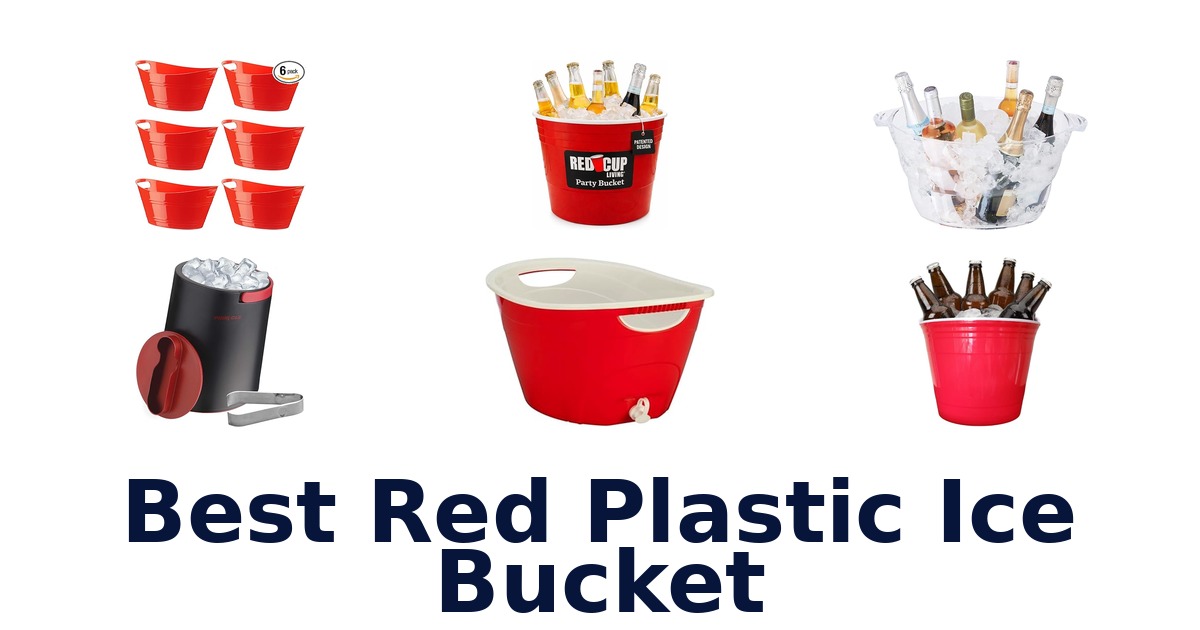 best red plastic ice bucket