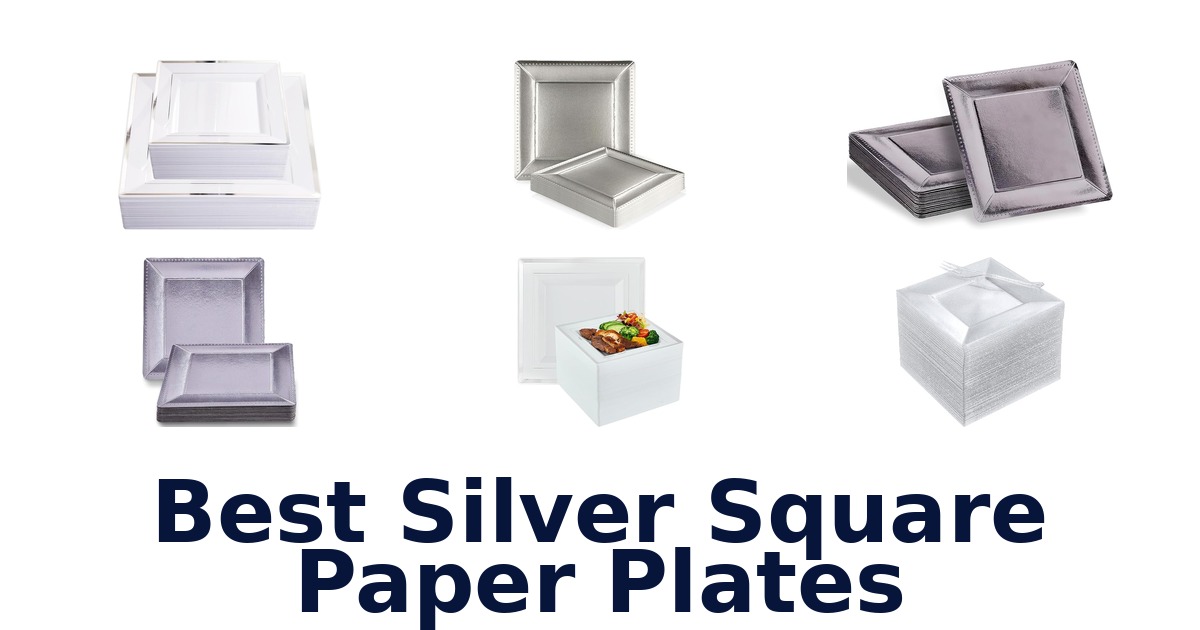 best silver square paper plates
