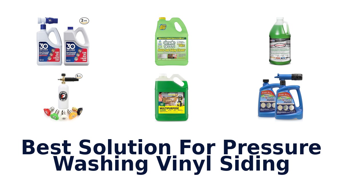 best solution for pressure washing vinyl siding