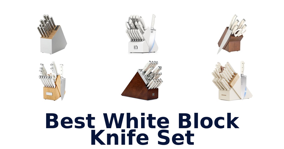 best white block knife set